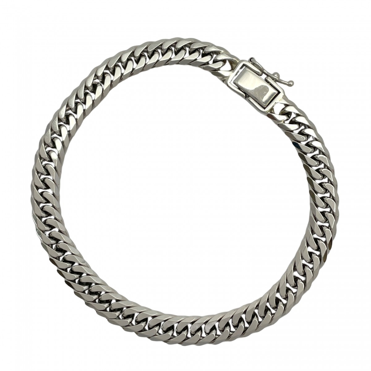 ②ジュエリーマキ Pt850 プラチナ ブレス アクセサリー ロゴ 刻印 ブランドジュエリー 総重量約1.98g 長さ約16.5cm 送料385円 ｍ002 pt850プラチナブレスレットジュエリーマキ18cm