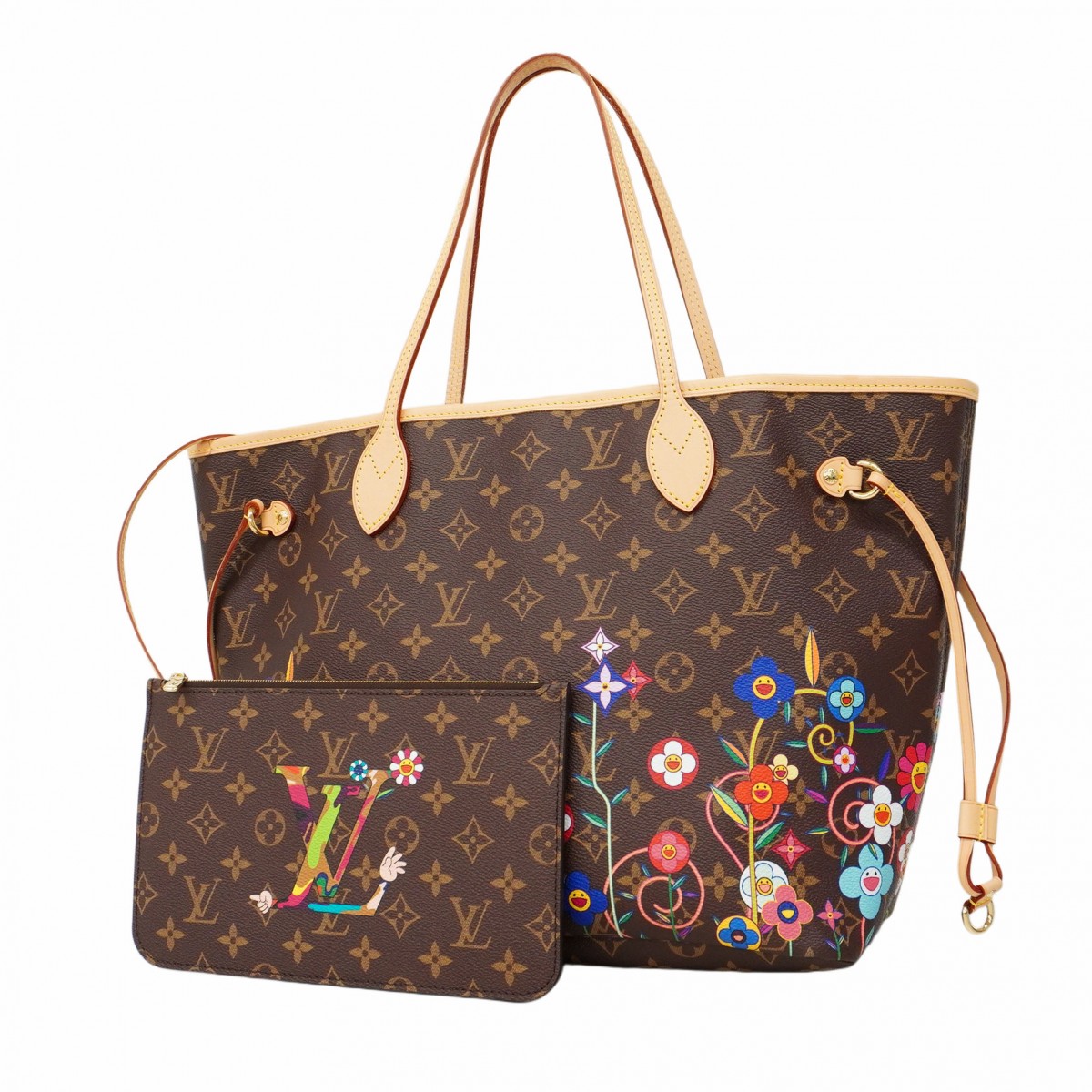【極美品】ルイヴィトン マルチカラー ベルト モノグラム 村上隆 ゴールド LOUIS VUITTON ルイヴィトン × 村上隆 モノグラムマルチカラー