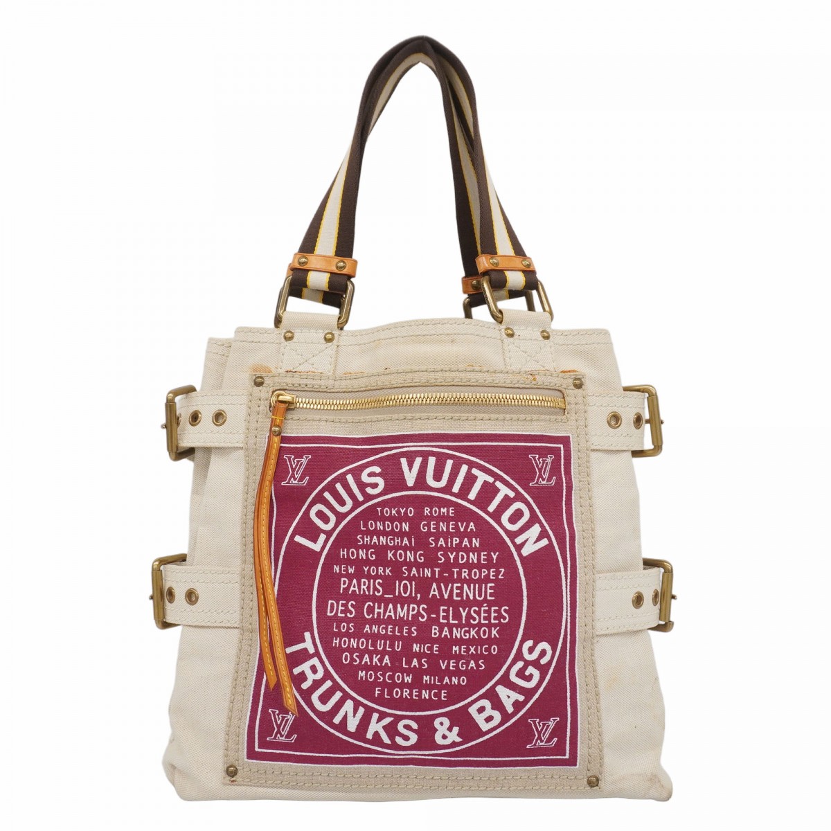 LOUIS VUITTON トートバッグ クルーズライン キャンバス ブルー LOUIS VUITTON トートバッグ クルーズライン キャンバス ブルー