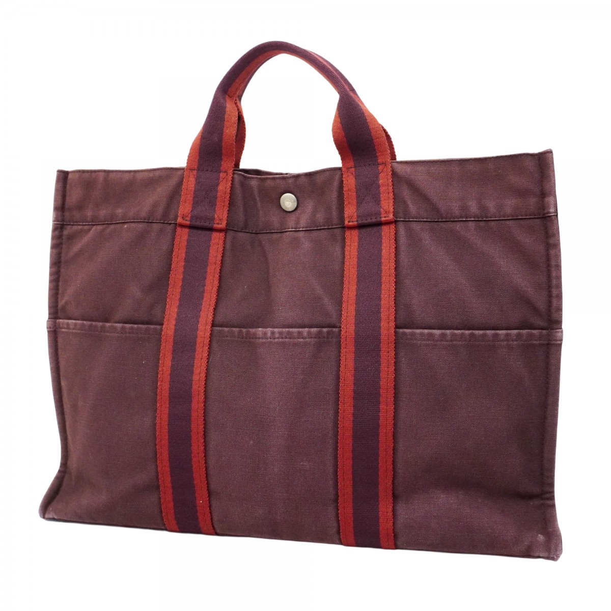 楽天市場】エルメス HERMES ブラック キャンバス フールトゥ MM トート