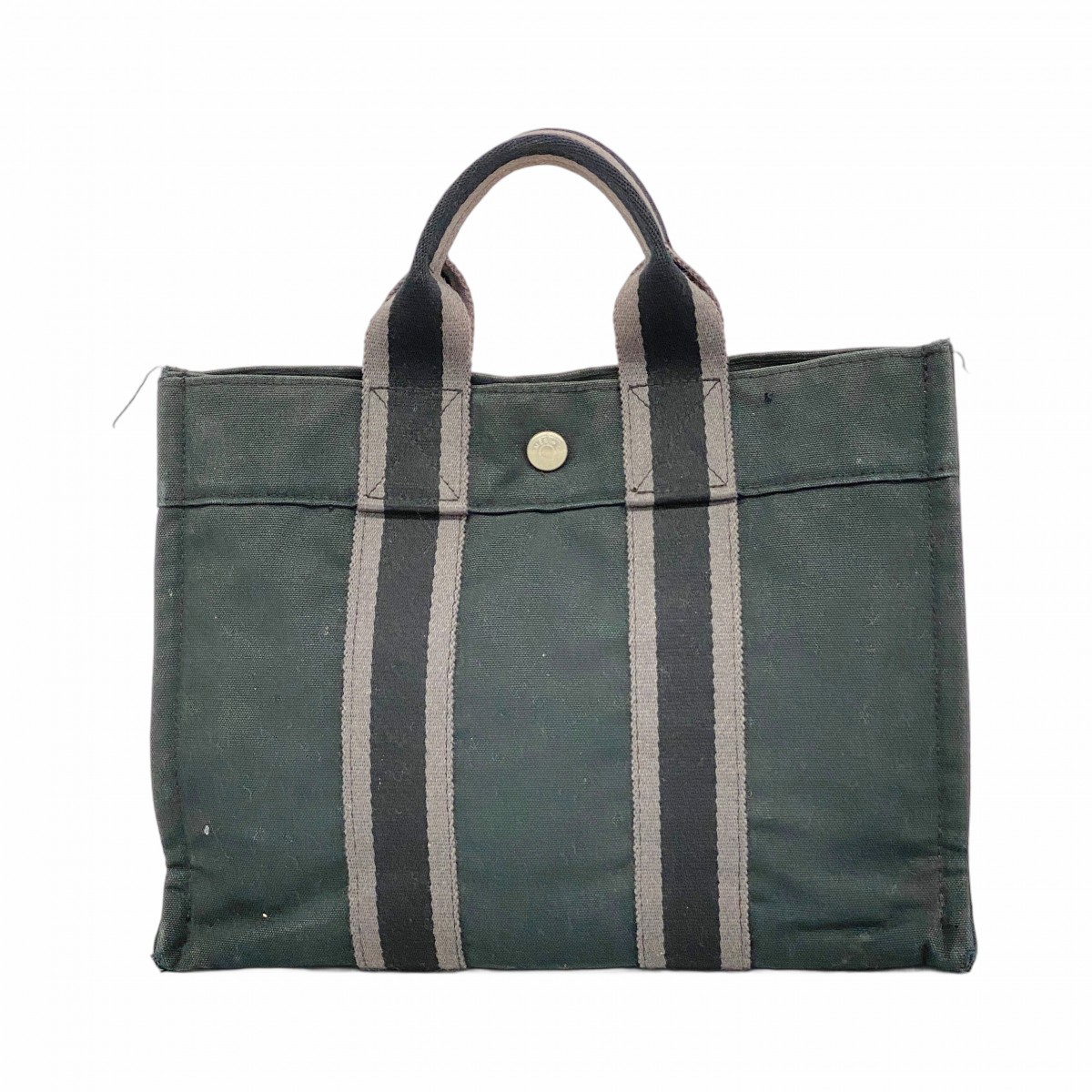 楽天市場】エルメス HERMES ブラック キャンバス フールトゥ MM トート