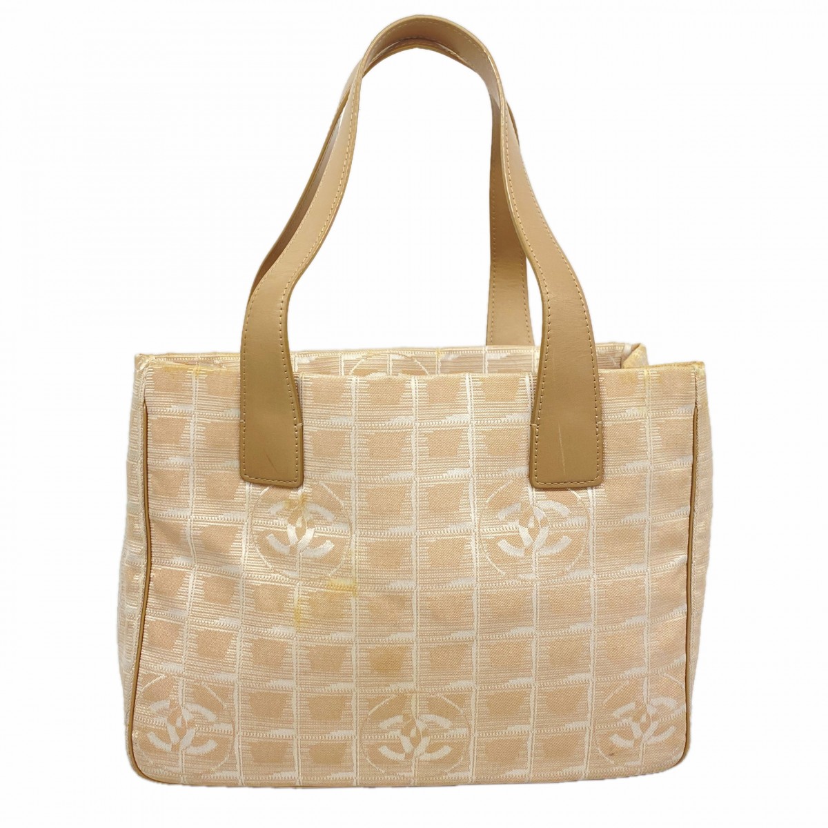 ★SALE【6gc2986】シャネル トートバッグ ニュートラベル ナイロン ベージュ ゴールド金具【中古】レディース｜おたからや　店