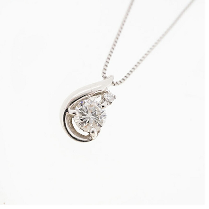 【jv456】ダイヤモンド ネックレス/0.195ct/0.006ct/Pt850 プラチナ/Pt900 プラチナ/未使用