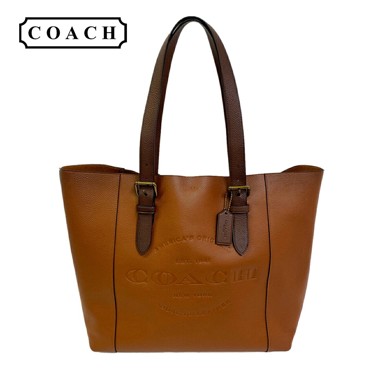 楽天市場 コーチ トートバッグ メンズ オールレザー F 新品 Brown The World Door