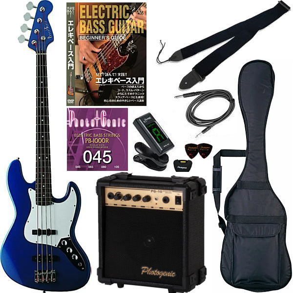 ま*き様 PhotoGenic エレキベースセット JB-240/BK/T3P 楽天市場】【エレキベース初心者10点セット】 フォトジェニック JB240