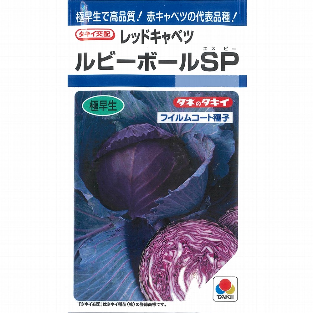 楽天市場 キャベツ レッドキャベツ ルビーボールsp タキイ交配 小袋 野菜のタネのお買い物 太田のタネ