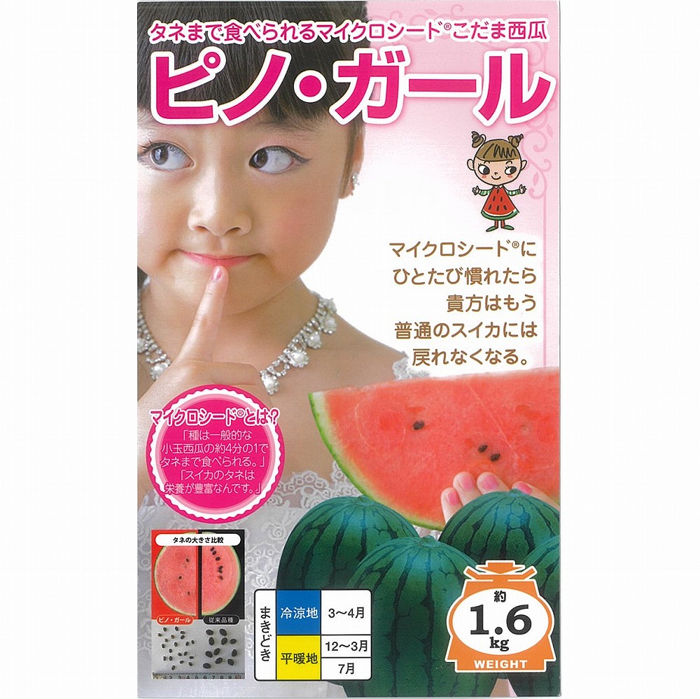 楽天市場】ナント種苗 スイカ種子 「 ピノガール 」 小袋 5粒