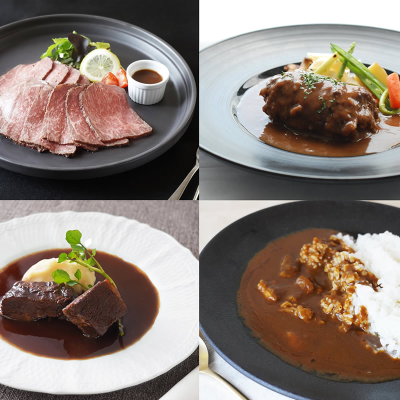 お中元 肉 内祝い お返し お肉 誕生日 お祝い 結婚祝い ブラッセリートモ 黒毛和牛グルメセット4種 送料無料 熨斗対応可 夏ギフト｜黒毛和牛専門店　プレミアムギフト