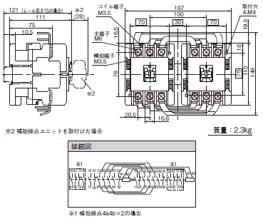 【楽天市場】標準形電磁接触器（ケースカバーなし）富士電機 SC-N3RM コイルAC100V：電材・工具専門店 おとくす