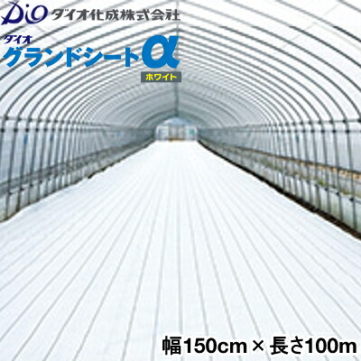 イノベックス 防草腰掛け ダイオグランドシートα白いこと 幅150cm×長さ100m (防草兼無条件反射腰掛け)
