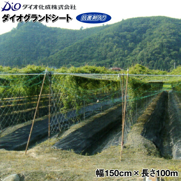 イノベックス 防草居敷き ダイオグランドシート 幅150cm×長さ100m 黒 (抗菌剤入り口・入口)