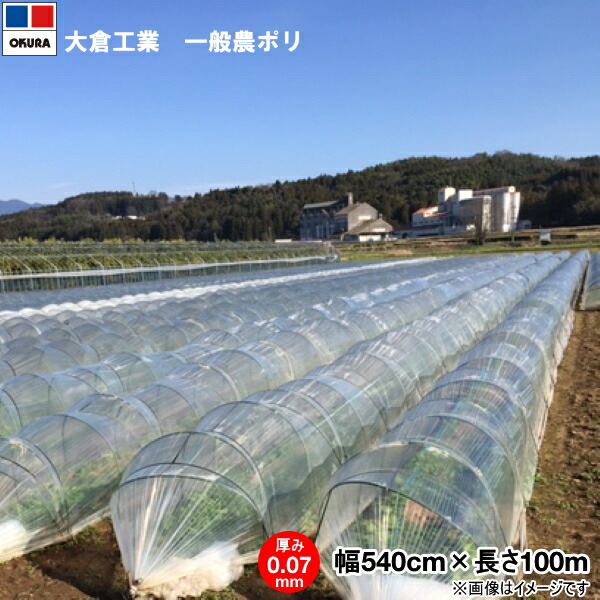 17937円 今年の新作から定番まで! オークラ 一般農ポリ 厚み0.07mm×幅540cm×長さ100m 北海道 沖縄 離島発送不可