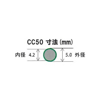 トンネル用支柱カラー鉄線ハイカーボンピアノ線CC50外径5mm長さ300cm50本セット