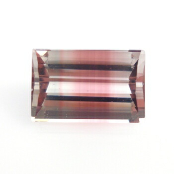 【アクロアイト＆ピンクのグラデーション】 バイカラートルマリン ロングオクタゴン 約3.26cts