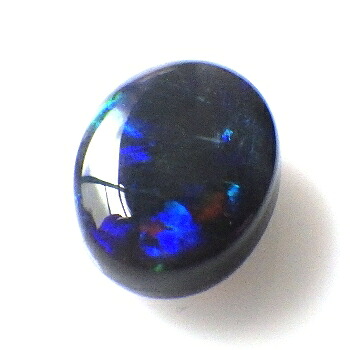 【オーストラリア産ブルー＆グリーン】 ブラックオパール オーバルカボション約1.23cts