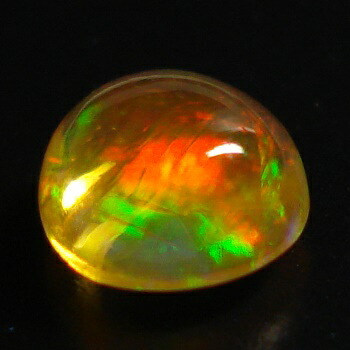 【オーロラを閉じ込めた石】 メキシコオパール オーバルカボション 約0.62cts