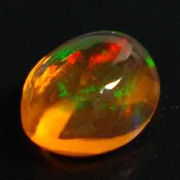 【オーロラを閉じ込めた石】 メキシコオパール オーバルカボション 約0.75cts