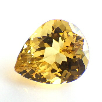 【ゴールデンイエロー】 イエローベリル ペアシェイプ 約4.11cts