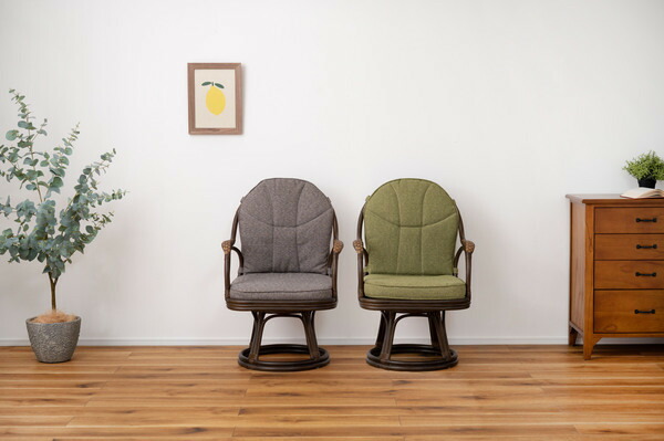 楽天市場】リクライニング籐回転椅子(ミドルタイプ)(籐家具 籐製品 籐