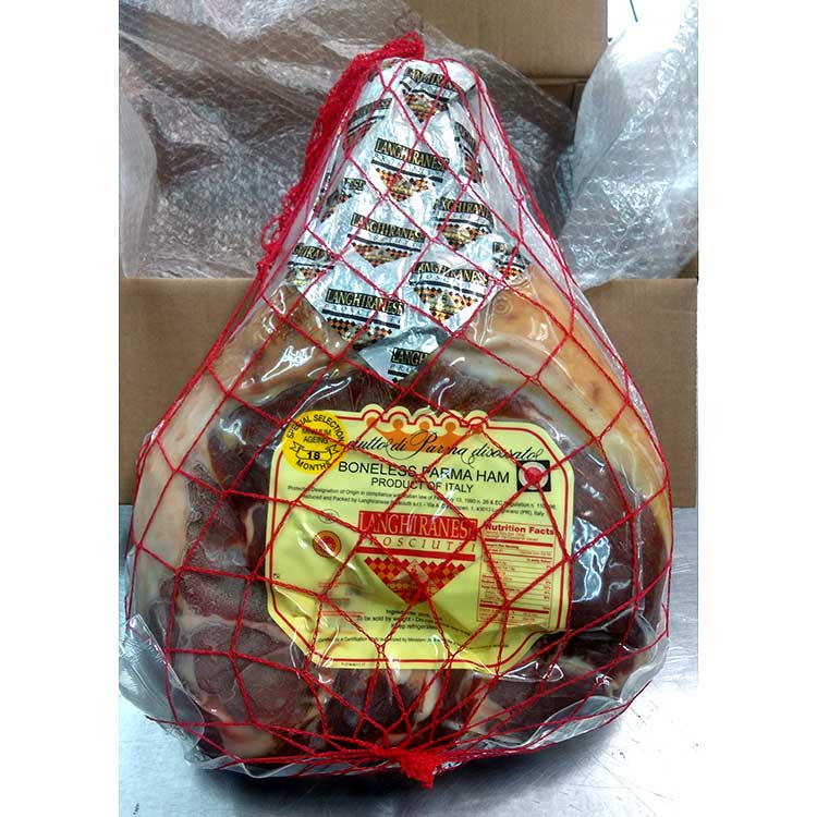 パルマプロシュート ランギラネーゼ 18ケ月熟成 骨なし 約7 0 7 5kg不定貫kgあたり3 8円 精肉 肉加工品 生ハム プロシュート 訳 あり