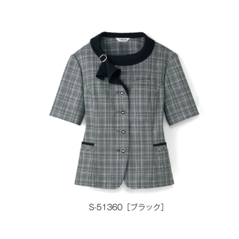 事務服 制服  オーバーブラウス レディース ホームクリーニング セロリー Selery S51360 ストレッチ 二重ポケット