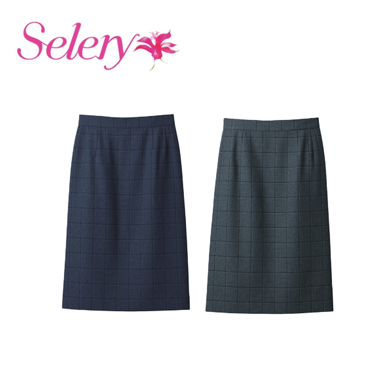 事務服 制服 タイトスカート レディース ホームクリーニング セロリー Selery S16951 オールシーズン 後ウエストゴム