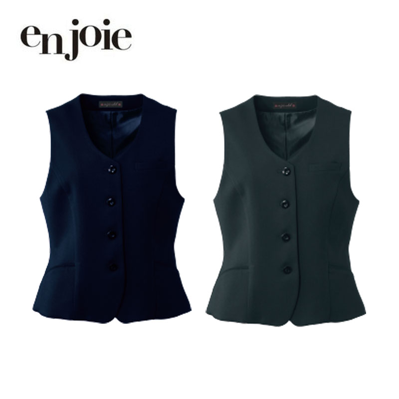 事務服 ベスト ジョア en joie 11410 オフィス ユニフォーム　フレキシブルサージ
