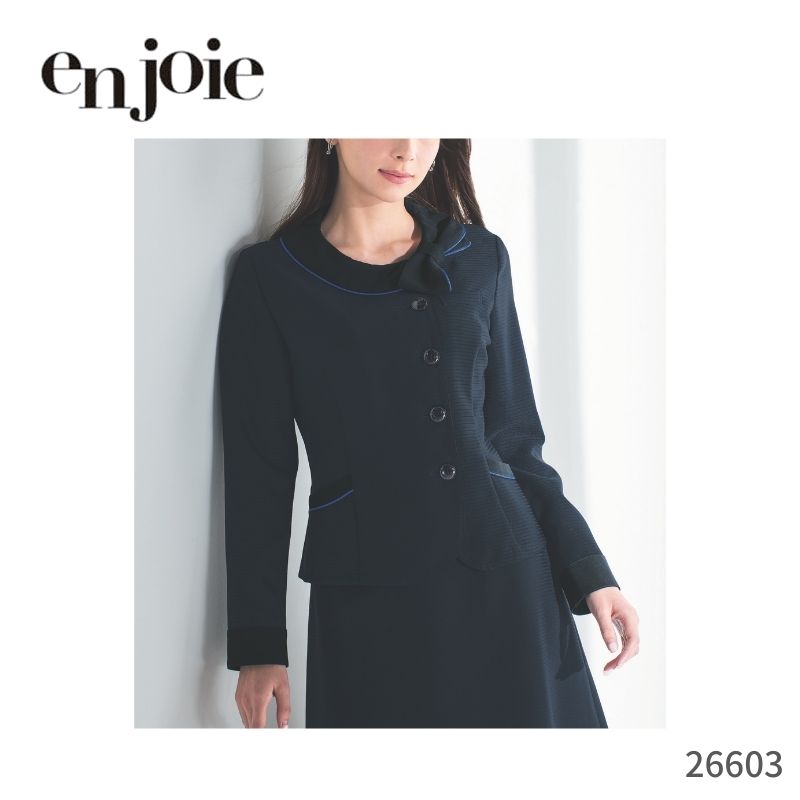 事務服 ブラウス 長袖オーバーブラウス ジョア en joie 26603 ストレッチ 事務 制服 長袖 レディース オフィス きれいめ  フォーマル 通勤 かわいい 上品 トップス シンプル  女性 受付 洗える ブラウス 吸汗 速乾 接触冷感 ひんやり 夏 シャドーボーダー