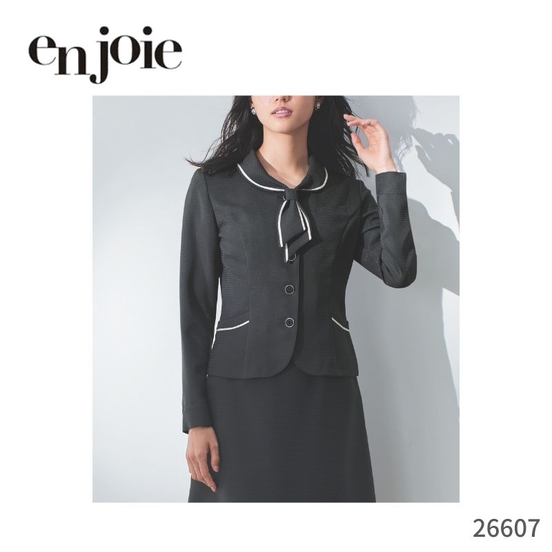 事務服 ブラウス 長袖オーバーブラウス ジョア en joie 26607 ストレッチ 事務 制服 長袖 レディース オフィス きれいめ  フォーマル 通勤 かわいい 上品 トップス シンプル  女性 受付 洗える ブラウス 吸汗 速乾 接触冷感 ひんやり 夏 春 秋 無地 シャドーボーダー