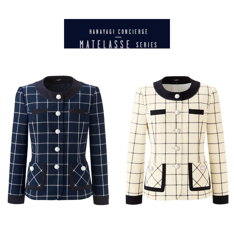 事務服 ジャケット レディース ジョア en joie 82010 オールシーズン チェック オフィス ユニフォーム