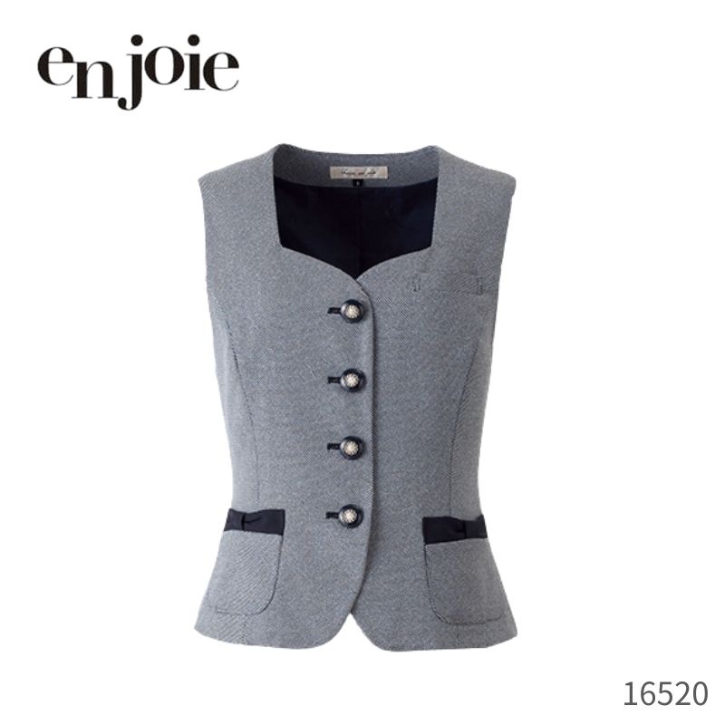 事務 事務服 限りない ジョア en joie 16520 トゥインクルハート 事務所 制服 レディース ユニフォーム オール陽気 役立つこと性 弱められた大いさ  通い 事務所 好いたらしいめ  分かりやすい 背広 春 夏 ベスト-事務服