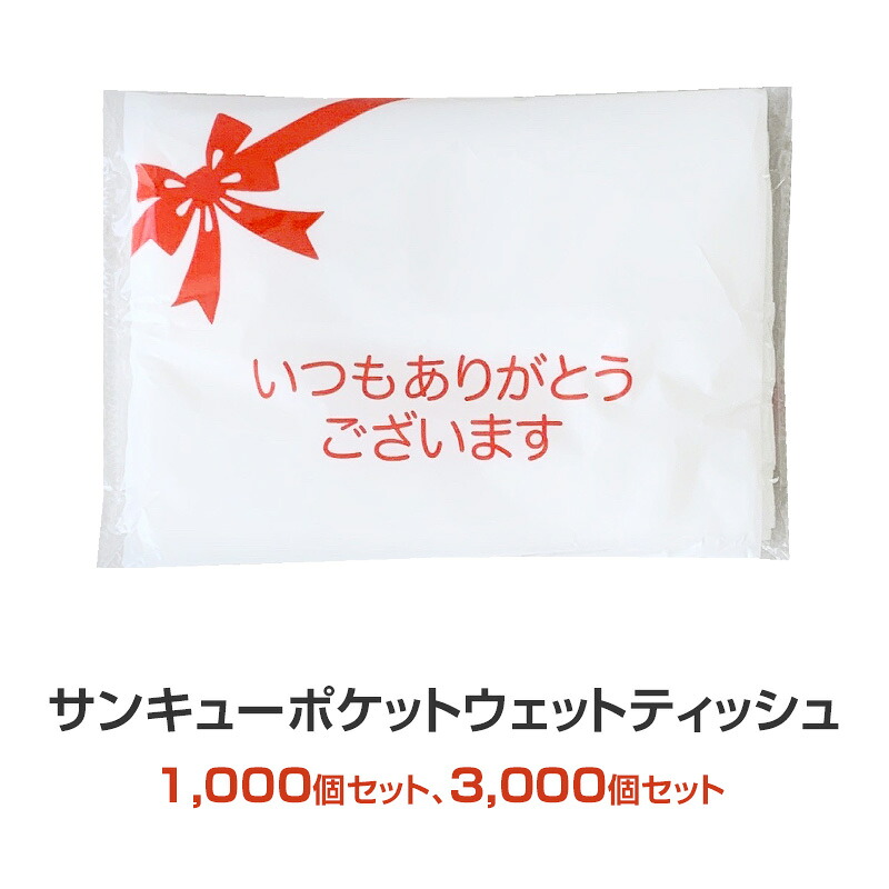 サンキューポケットティッシュ(6W) 1,000個 3,000個 ポケットティッシュ 営業用 ご挨拶 感謝 メッセージ 名入れ 名刺入れ チラシ 印刷可能