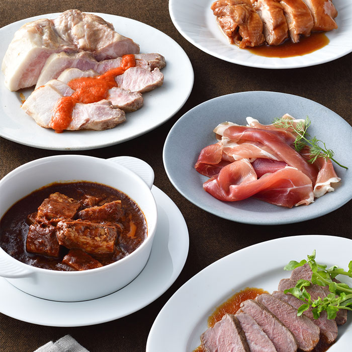 お肉de家バルセット ローストビーフ ローストポーク ビーフシチュー 生ハム 照り焼きチキン 肉バル 家飲み ホムパ 誕生日 パーティ ギフト 御歳暮ギフト