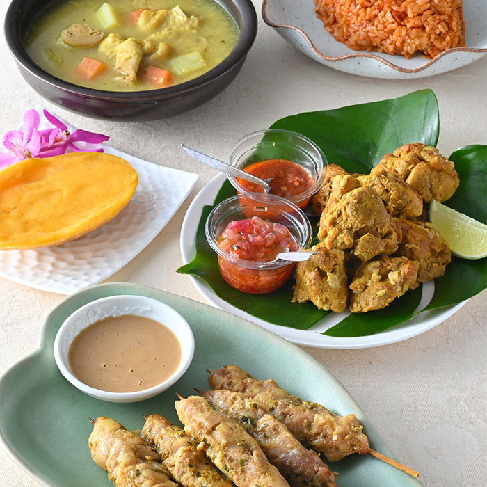 バリめしお試しセット インドネシア アジア料理 アジアン ナシゴレン ココナッツカレー サテ サンバル チキン マンゴー バリめし屋 軽井沢 ホムパ