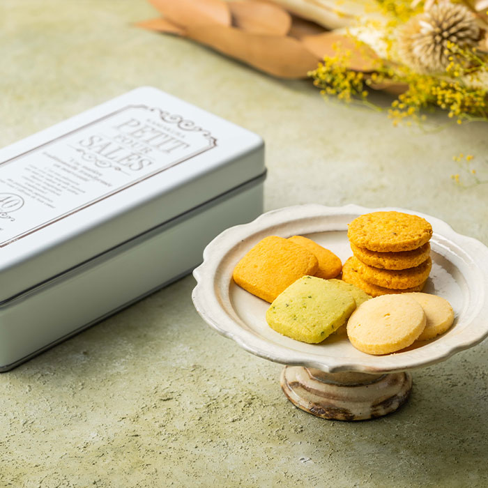 鎌倉レザンジュ プティフールサレ（1缶〜2缶） クッキー 缶 クッキー缶