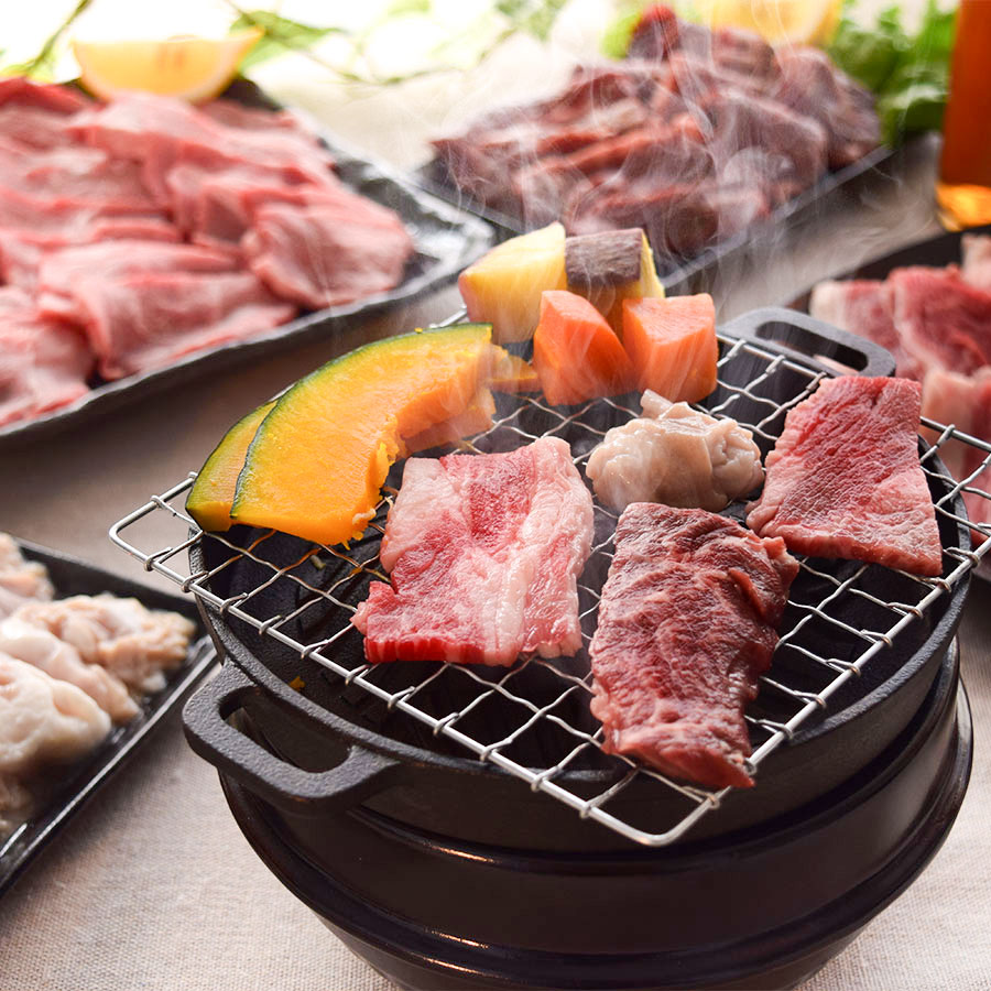 メガ盛り 牛焼き肉セット2kg（約5人前） カルビ 肩ロース ハラミ ホルモン バーベキュー お花見 BBQ キャンプ 焼肉 大容量