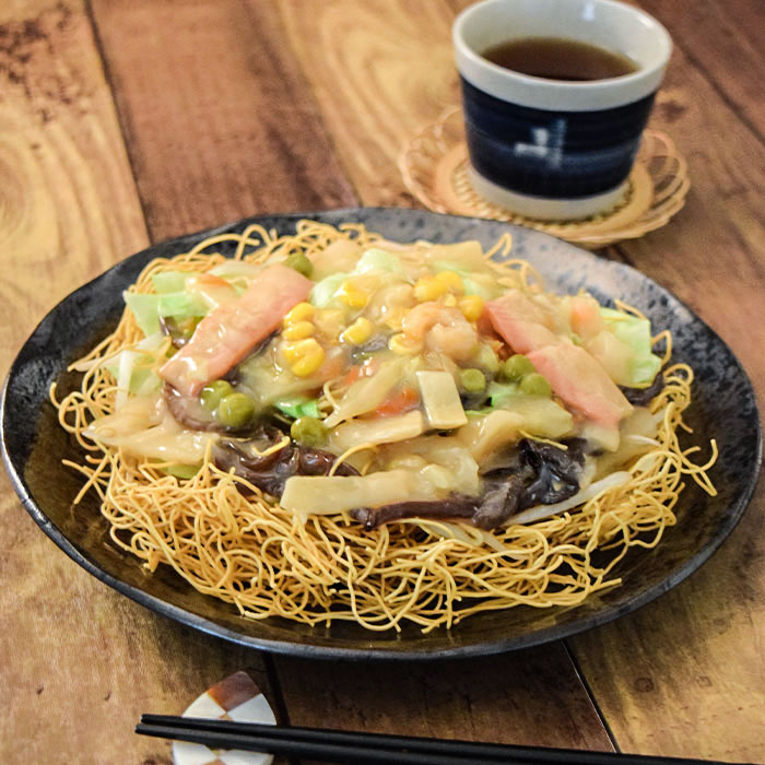 長崎名産 ばってん皿うどん（3箱）唐あく あんかけ スープ 蒲鉾 竹の子 キャベツ コーン 皿うどん 長崎 レトルト めん 麺 惣菜