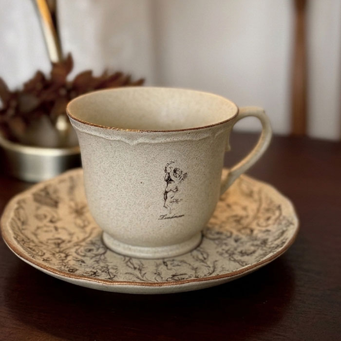 【ROYTIQUE（ロイティーク）】Angelot Patina Series Cup\u0026Saucer 優勝杯＆平円盤 アンティーク調 食洗機相応う