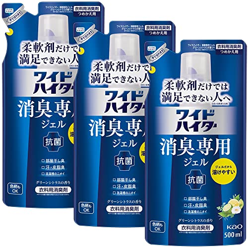 まとめ買い ワイドハイター 消臭専用ジェル グリーンシトラスの香り 詰替え用 500ml×3個画像