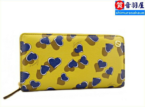 音羽屋 送料無料 グッチ Gucci ハートビート ラウンドファスナー長財布 中古 Filmsdeculfrancais Com