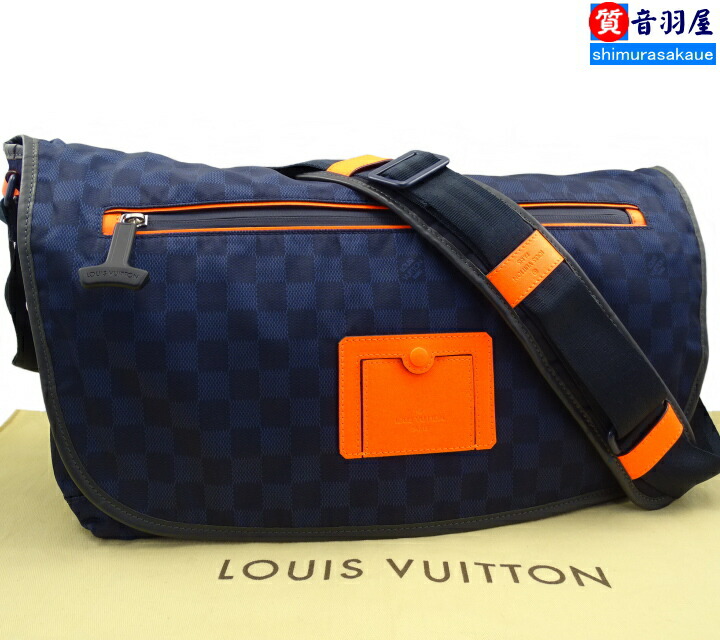 中古 Vuitton メッセンジャー 質おとわや店 メッセンジャー メンズバッグ ナナメ掛けショルダーバッグ ルイヴィトン Louis N ダミエチャレンジ Vuitton バッグ 音羽屋 送料無料