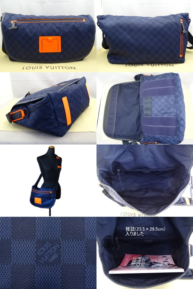 中古 Vuitton メッセンジャー 質おとわや店 メッセンジャー メンズバッグ ナナメ掛けショルダーバッグ ルイヴィトン Louis N ダミエチャレンジ Vuitton バッグ 音羽屋 送料無料
