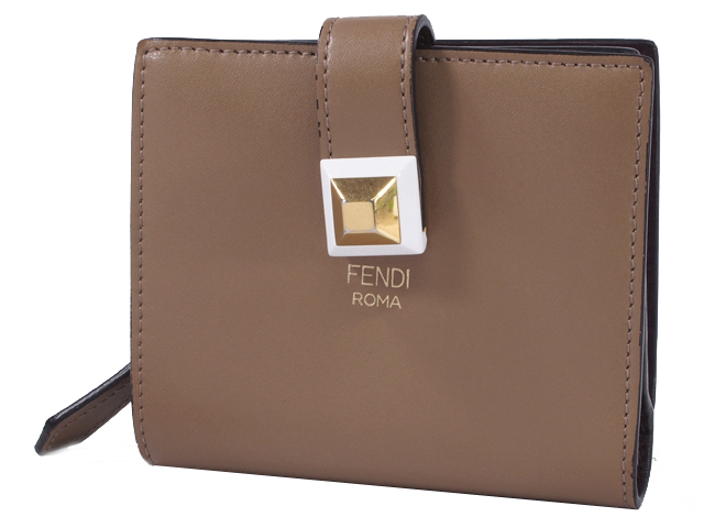 FENDI フェンディ 8M0386 二つ折り財布スタッズ コンパクトウォレット