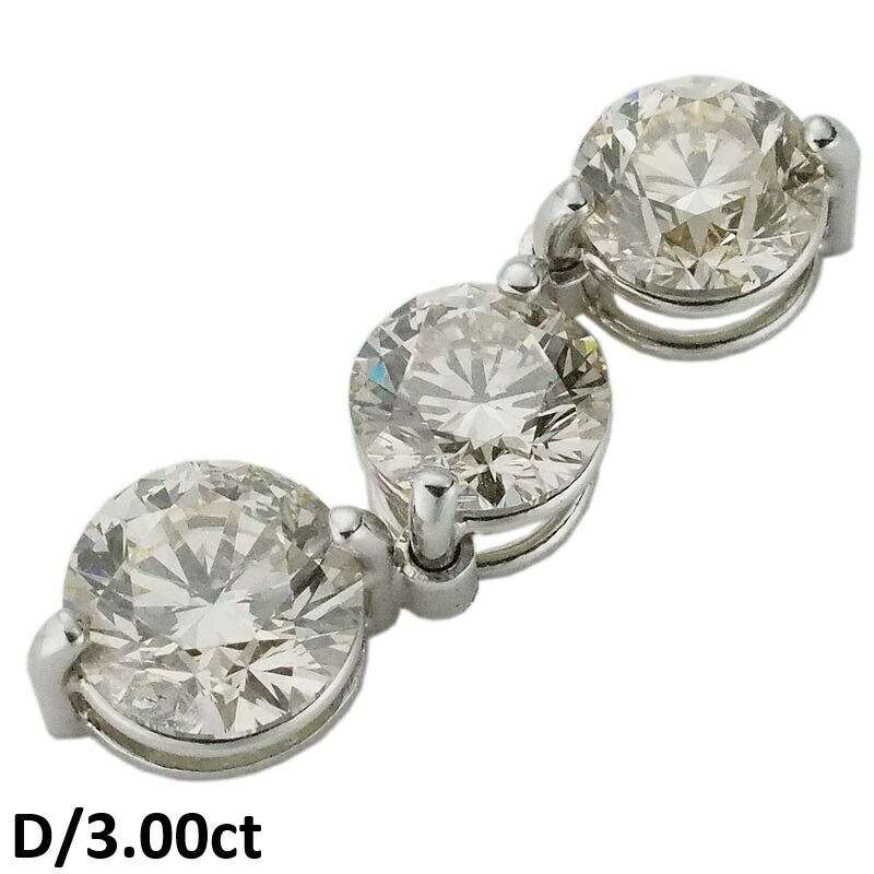 音羽屋■ ダイヤモンド/3.00ct Pt900 デザイン ヘッド ペンダントトップ 仕上済【中古】