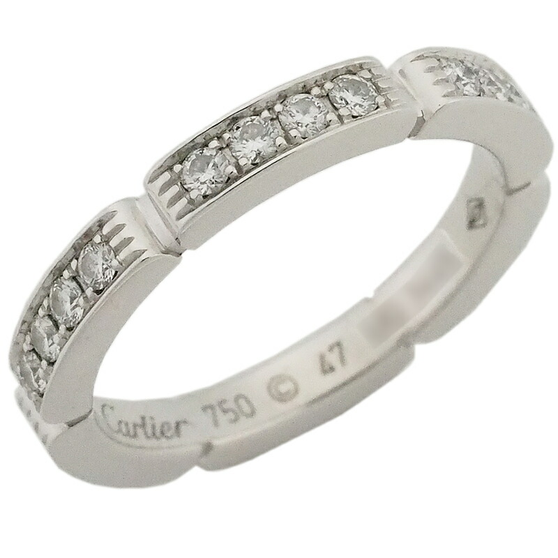 音羽屋■ カルティエ Cartier ダイヤ K18 マイヨンパンテール フルエタニィ リング 7号【中古】