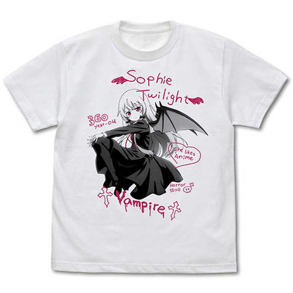 となりの吸血鬼さん Tシャツ ソフィー・トワイライト WHITE-L【予約 再販 9月上旬 発売予定】画像