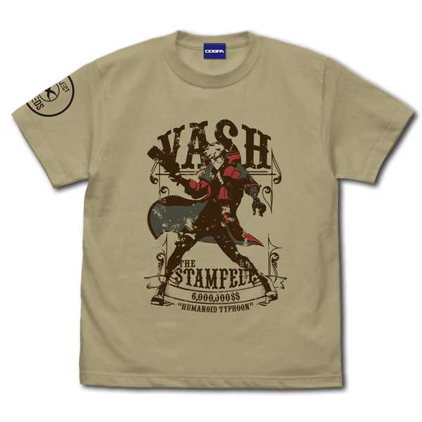 TRIGUN STAMPEDE Tシャツ ヴァッシュ・ザ・スタンピード SAND KHAKI-XL【予約 再販 6月上旬 発売予定】画像