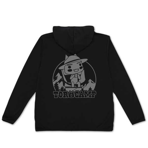 どこでもいっしょ 薄手ドライパーカー トロ まったりキャンプ Ver. BLACK-M【予約 再販 6月中旬 発売予定】