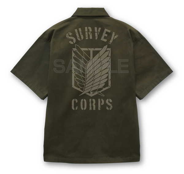 進撃の巨人 ワークシャツ 調査兵団 Ver.2.0 MOSS-XL【予約 再販 7月上旬 発売予定】