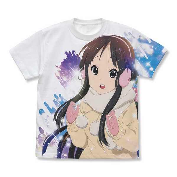 けいおん！ フルグラフィックTシャツ 秋山澪 Sparkle Snow Ver. WHITE-M【予約 再販 7月上旬 発売予定】